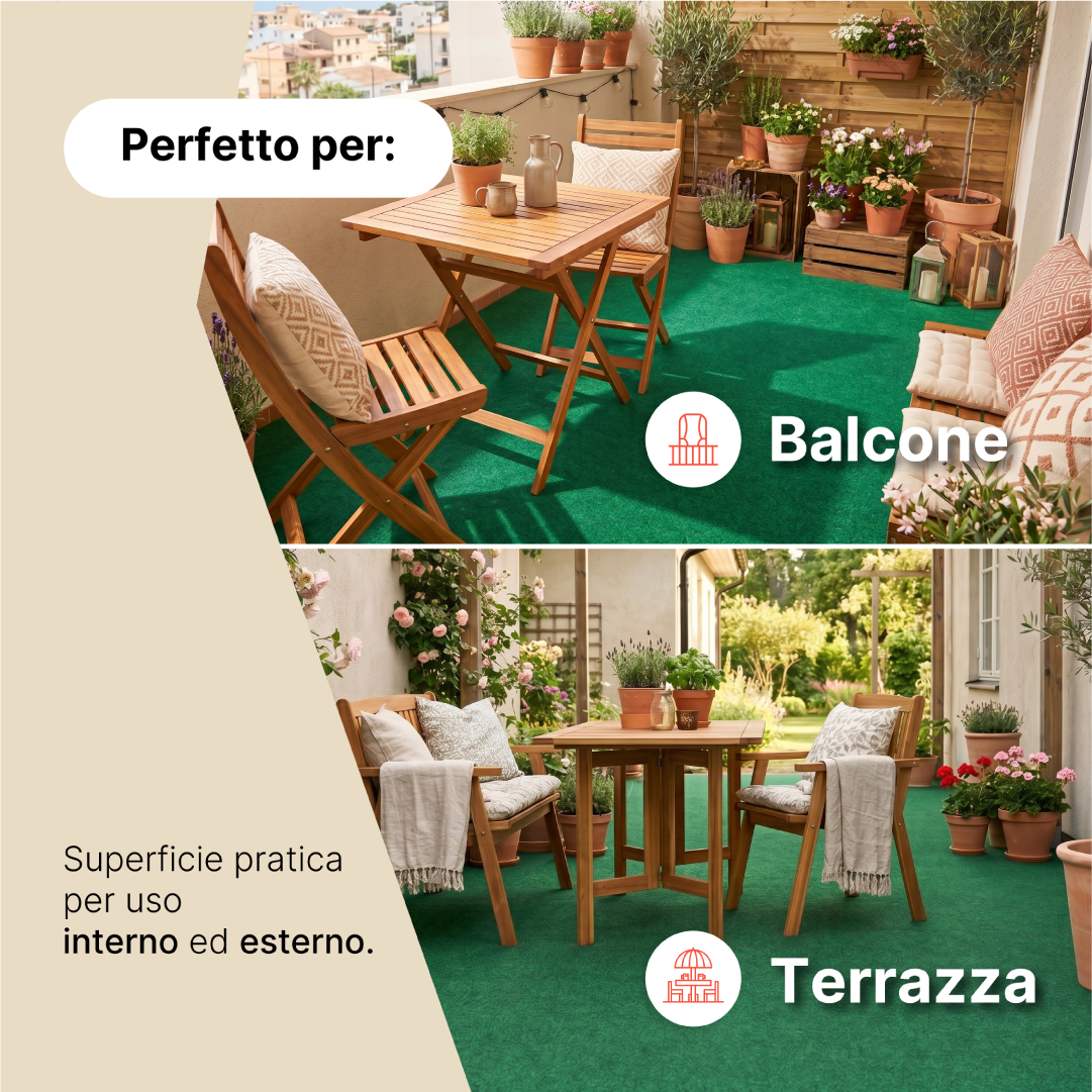 Erba Sintetica Vera Verde 4 mm