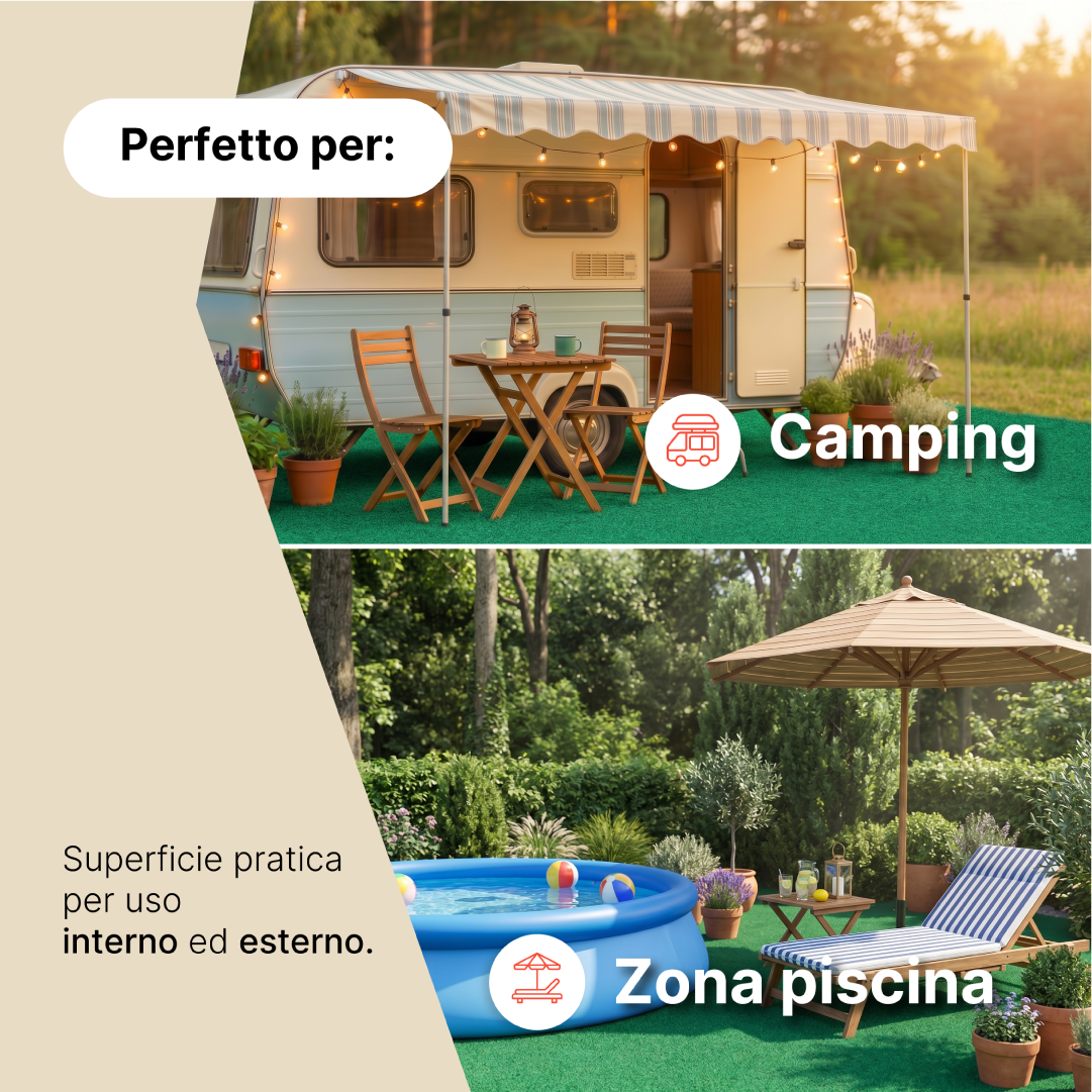 Erba Sintetica Vera Verde 4 mm
