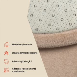 Tappeto Bambini Fluffin Rotondo Beige