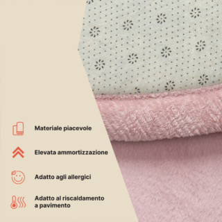 Tappeto Bambini Fluffin Rotondo Rosa