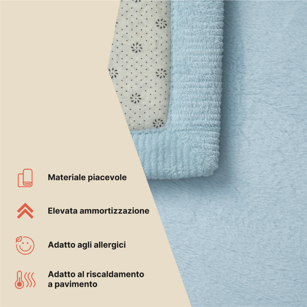 Tappeto Bambini Fluffin Blu