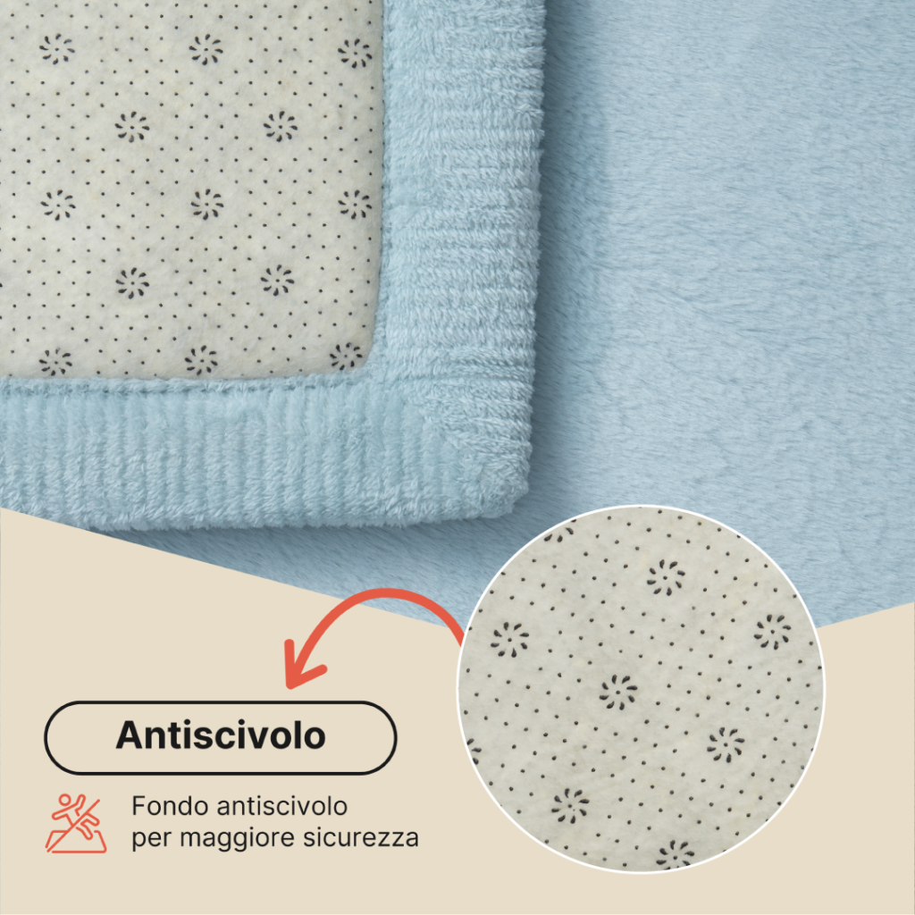 Tappeto Bambini Fluffin Quadrato Blu