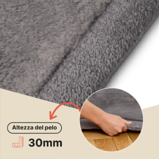 Tappeto Bambini Fluffin Quadrato Grigio Scuro