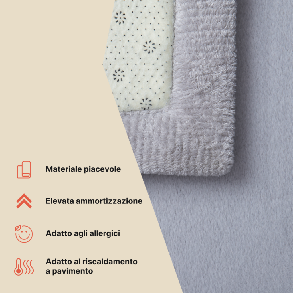 Tappeto Bambini Fluffin Grigio Chiaro