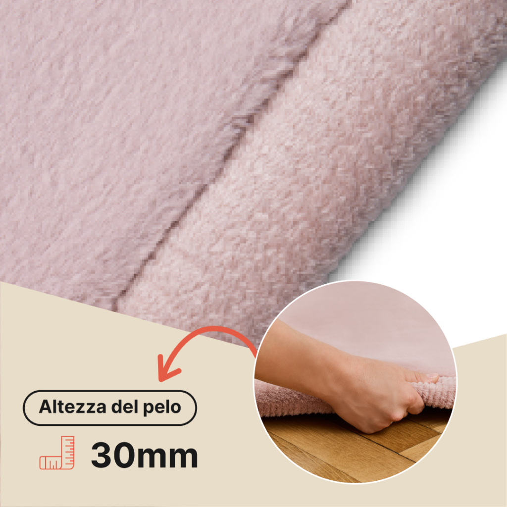 Tappeto Bambini Fluffin Rosa