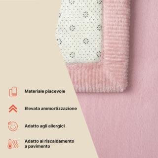 Tappeto Bambini Fluffin Quadrato Rosa