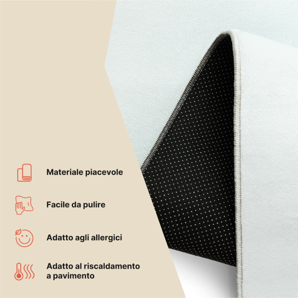 Tappeto Kids Bambini Multicolore Giraffa Stelle Antiscivolo