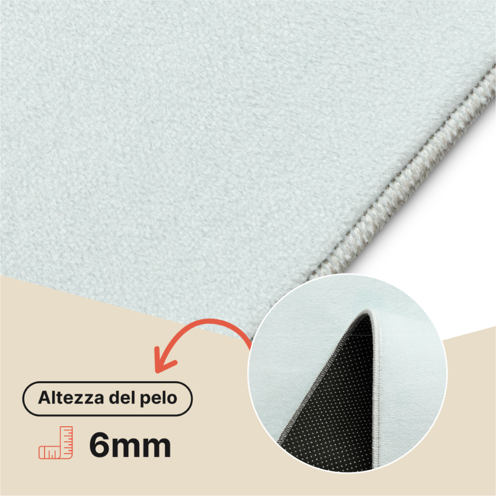 Tappeto Kids Bambini Multicolore Coniglio Mongolifiera Antiscivolo