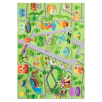Tappeto Kids Bambini Multicolore Parco Giochi Antiscivolo