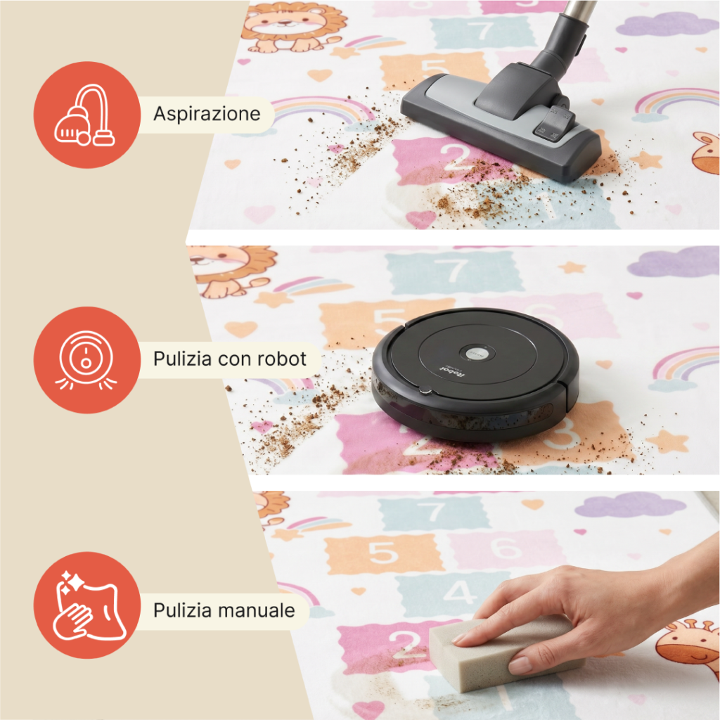 Tappeto Kids Bambini Multicolore Campana Antiscivolo