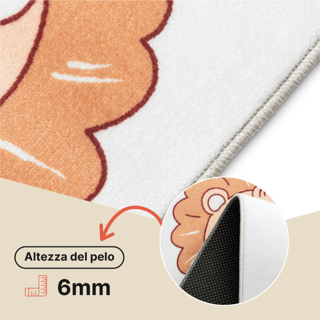 Tappeto Kids Bambini Multicolore Campana Antiscivolo