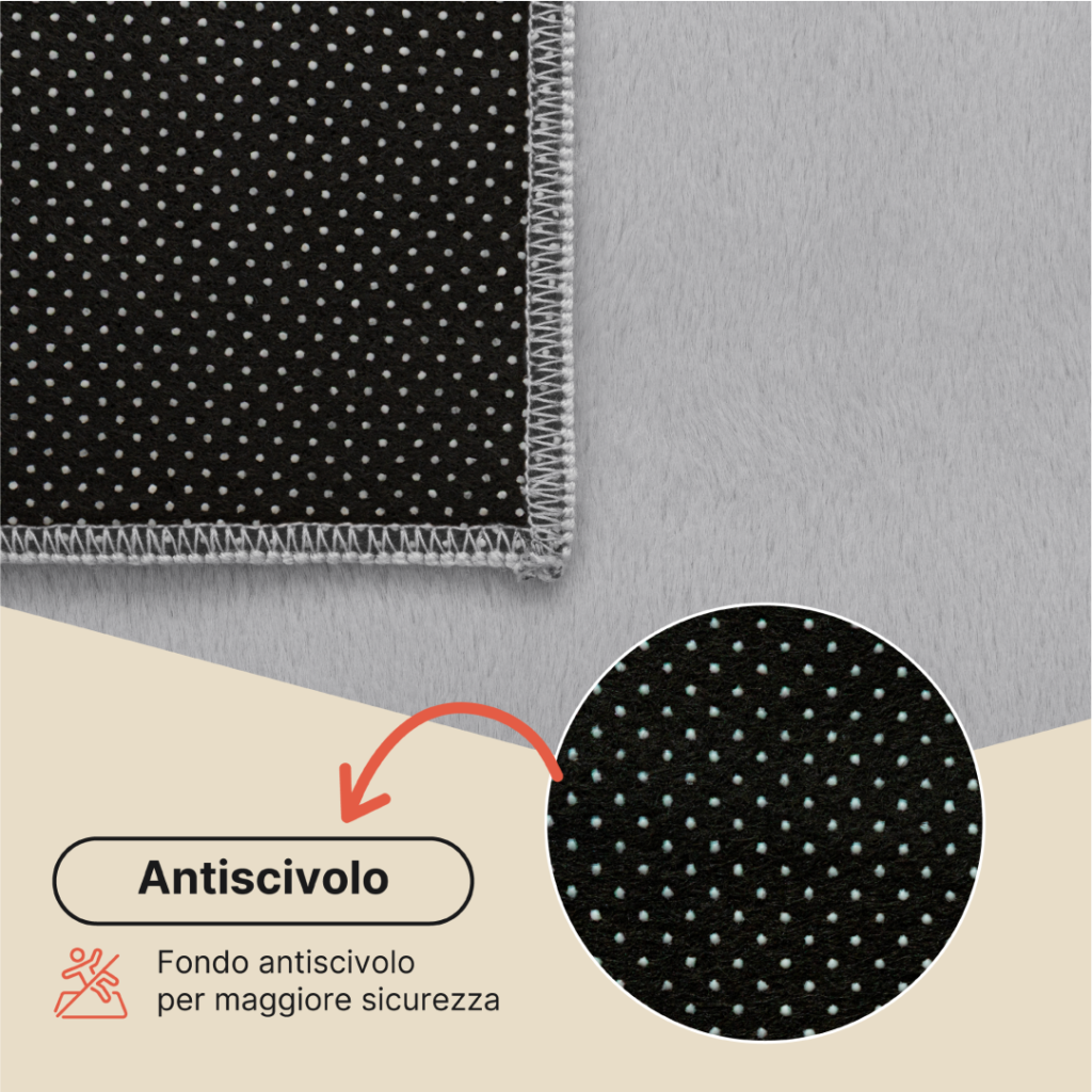 Tappeto Lumi Grigio Chiaro Antiscivolo