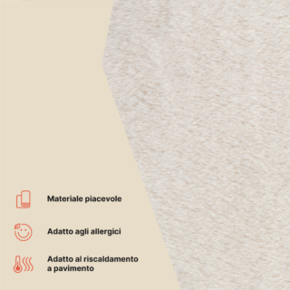 Tappeto Lumi Rotondo Crema Antiscivolo