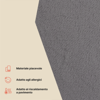Tappeto Lumi Rotondo Grigio Scuro Antiscivolo