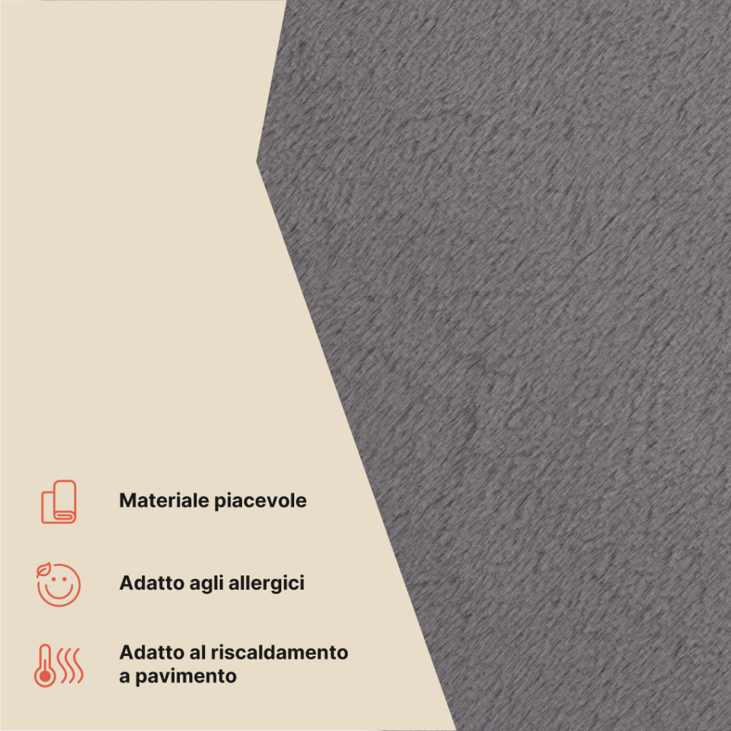 Tappeto Lumi Quadrato Grigio Scuro Antiscivolo
