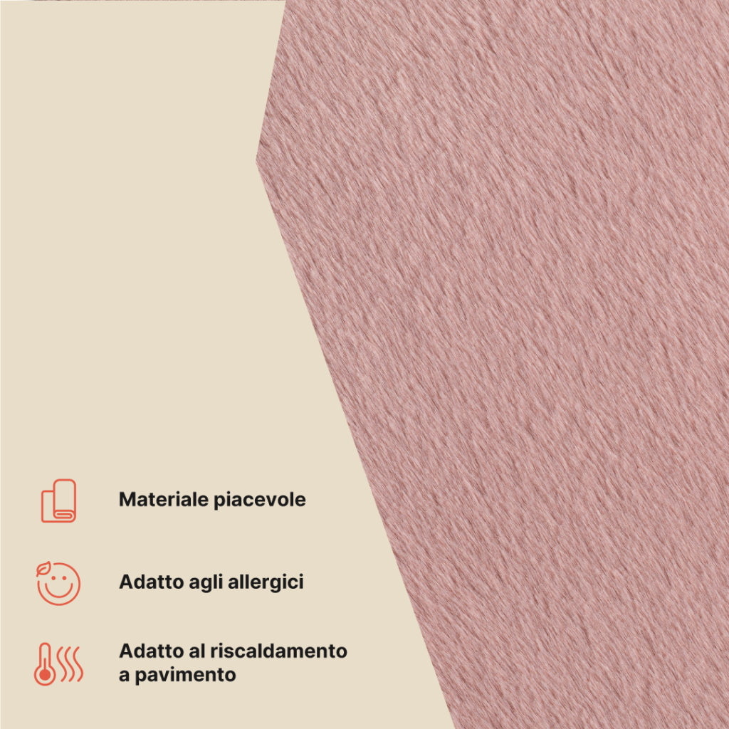 Tappeto Lumi Quadrato Rosa Antiscivolo