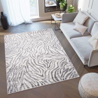 Tappeto Valley Grigio Astratto Strisce Zebra