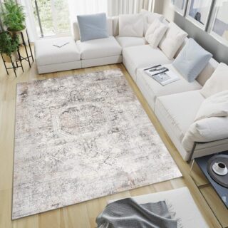 Tappeto Valley Grigio Beige Vintage Ornamenti