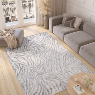 Tappeto Valley Grigio Astratto Strisce Zebra