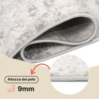 Tappeto Valley Grigio Beige Geometrico Quadrato
