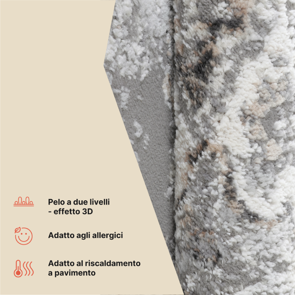 Tappeto Valley Rotondo Grigio Scuro Floreale Rosone