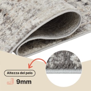 Tappeto Valley Grigio Scuro Floreale Rosetta