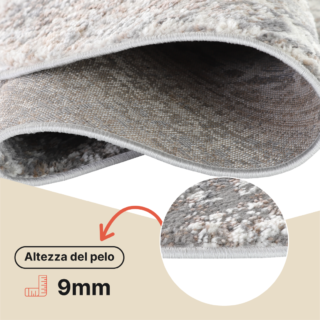 Tappeto Valley Rotondo Grigio Vintage Floreale
