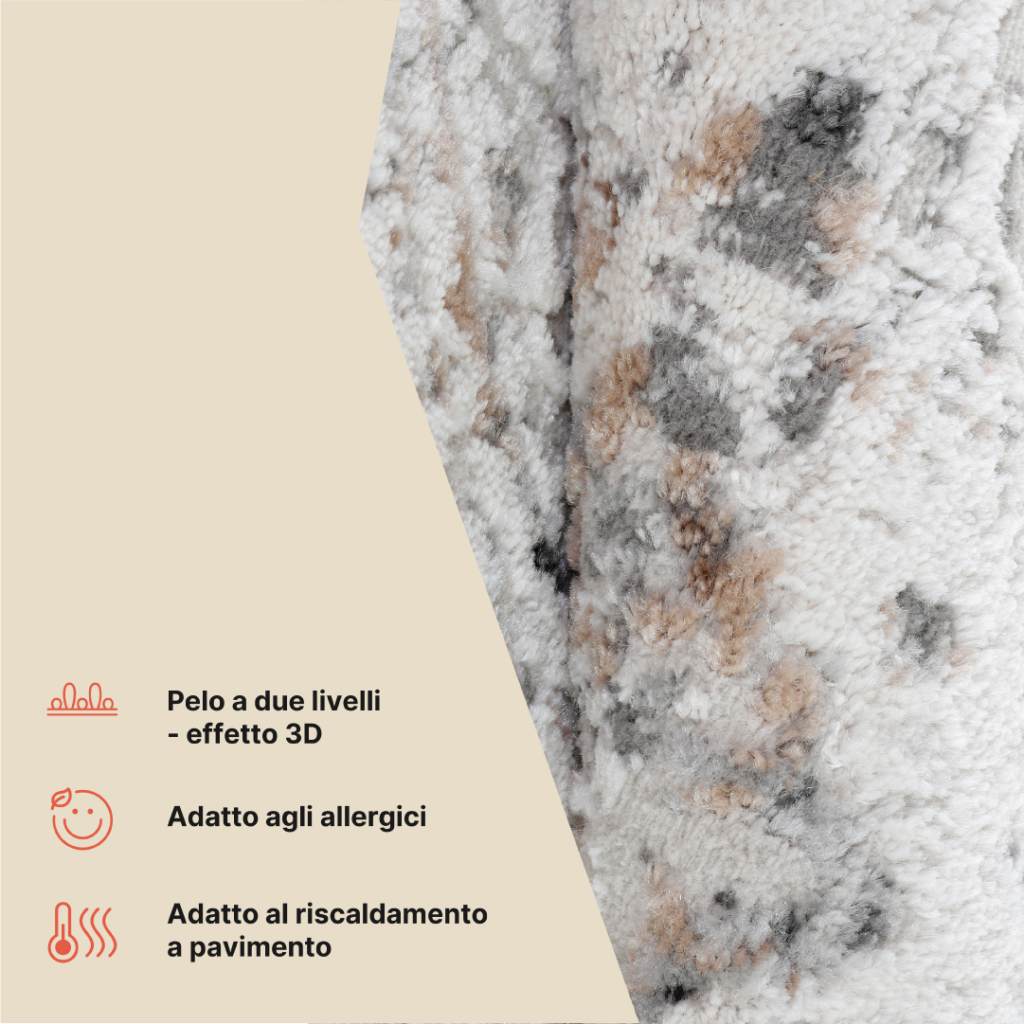 Tappeto Valley Rotondo Grigio Ornamenti Vintage