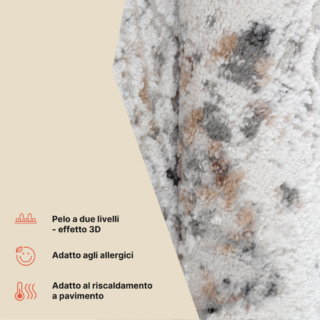 Tappeto Valley Rotondo Grigio Ornamenti Vintage