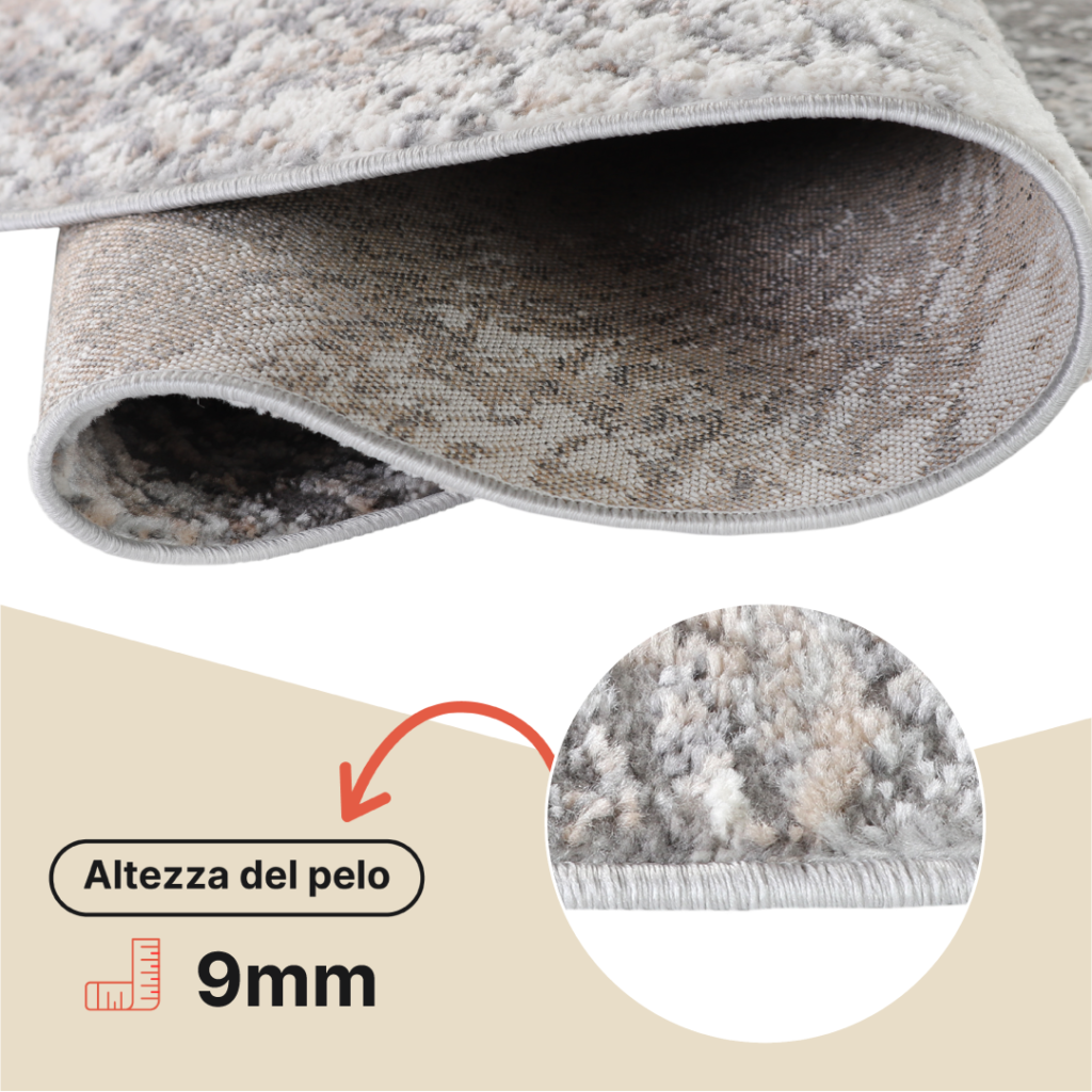Tappeto Valley Rotondo Grigio Scuro Astratto Linee