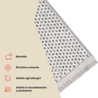 Tappeto Agra Grigio Moderno con Frange
