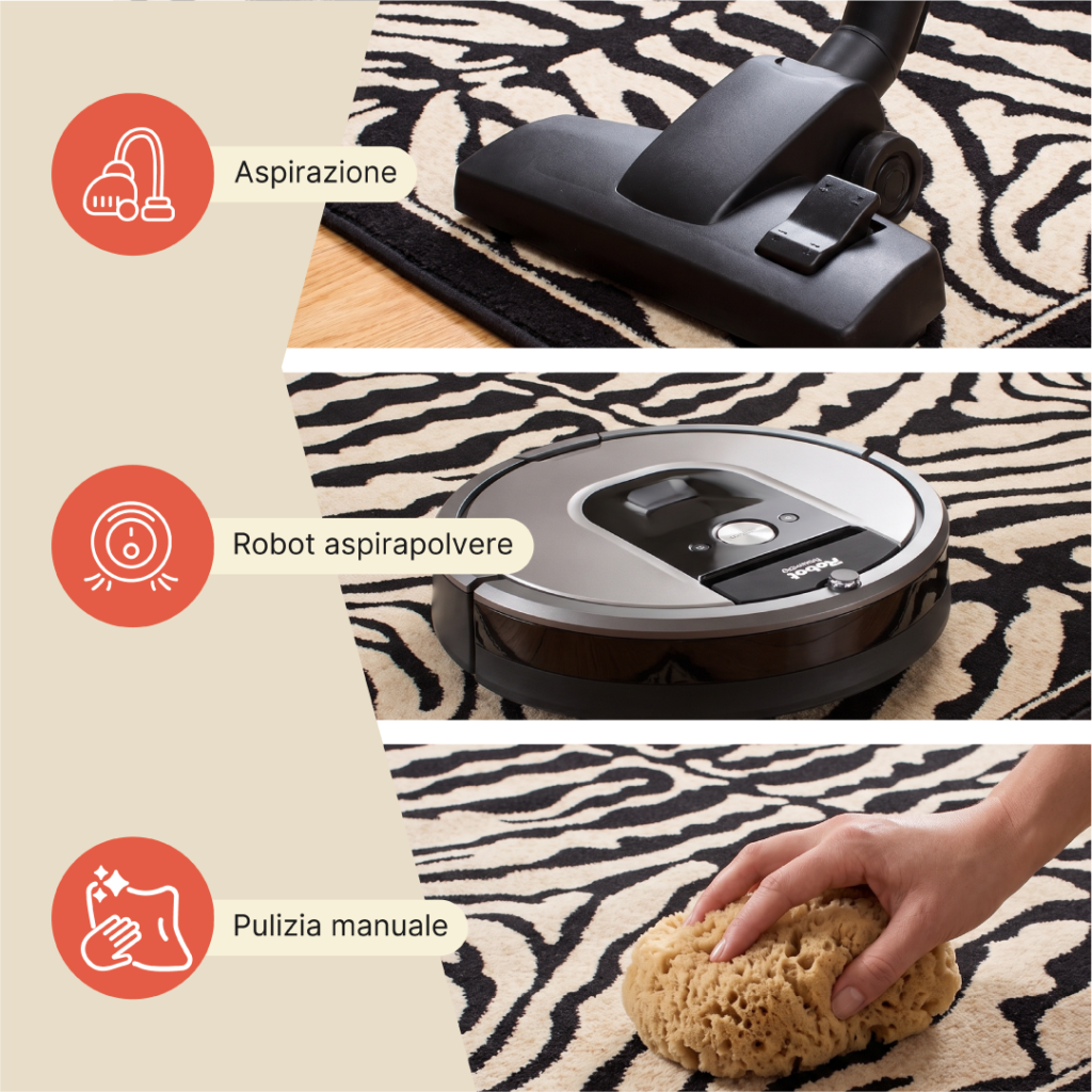 Tappeto Atlas Nero Crema Stampa Animale Zebra