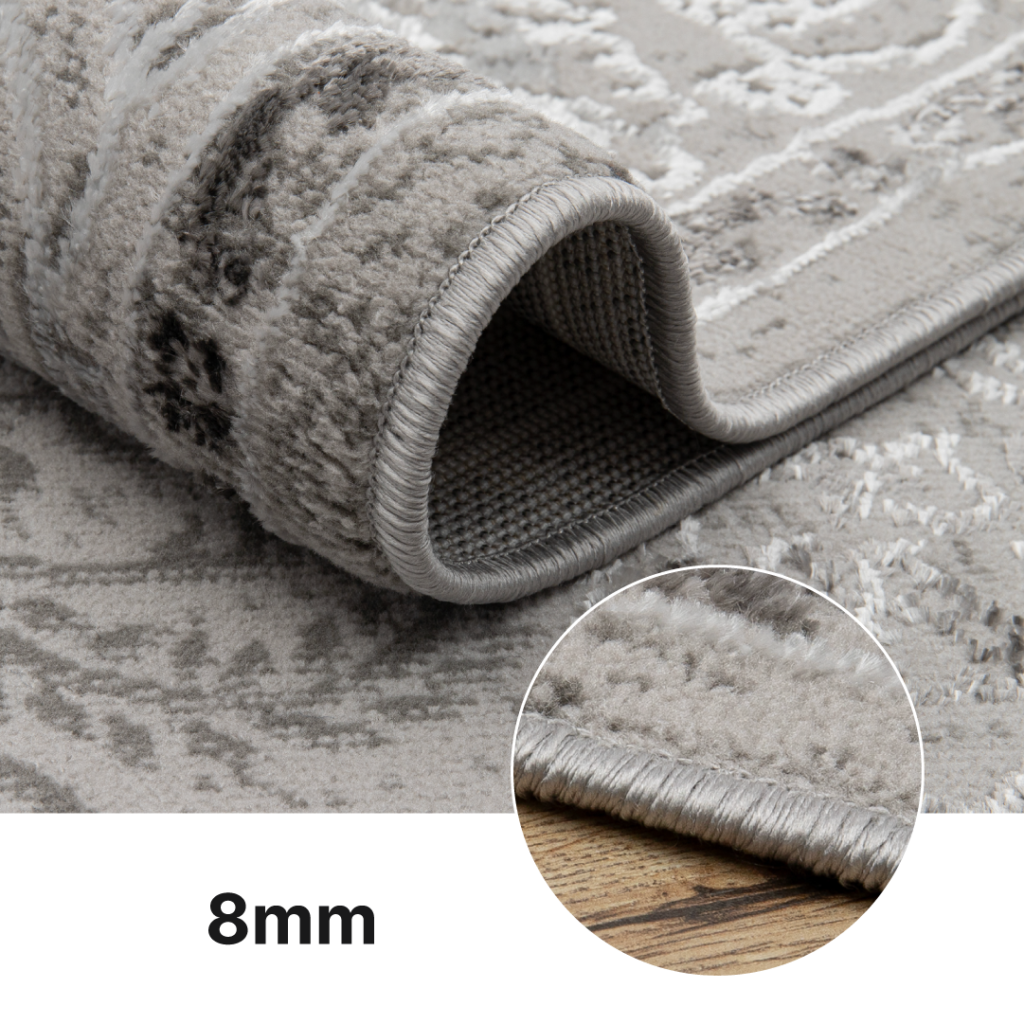 Tappeto Ares Grigio Vintage Medaglione