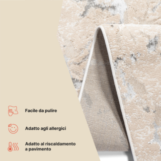 Passatoia Crystal Beige Grigio Moderna