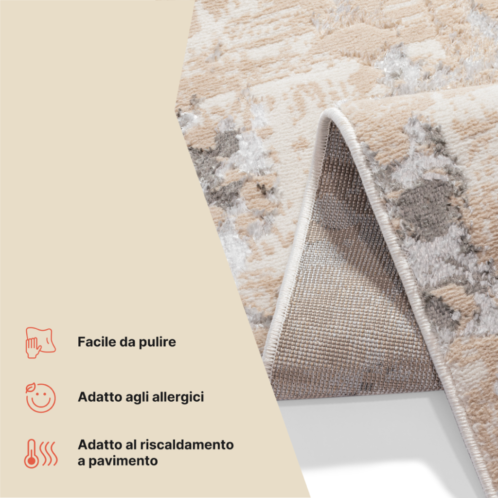 Passatoia Crystal Beige Grigio Retrò