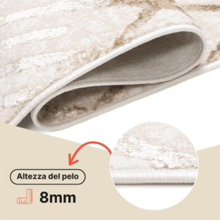 Passatoia Crystal Beige Marrone a Rombo