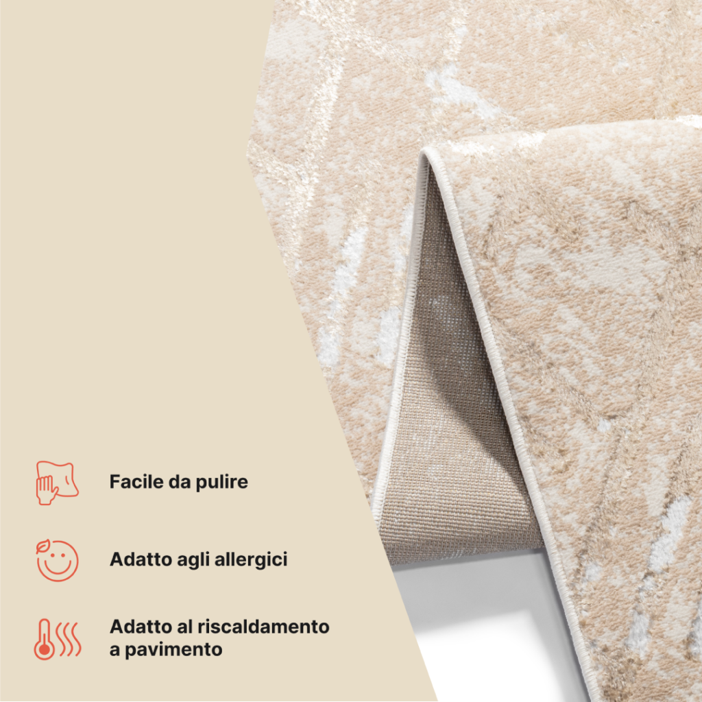 Passatoia Crystal Beige Marrone a Rombo