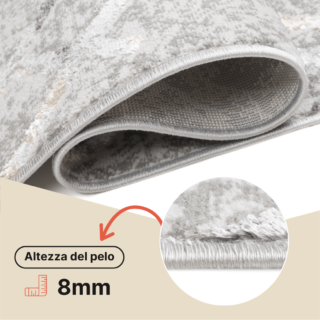 Passatoia Crystal Grigio Beige Zigzag