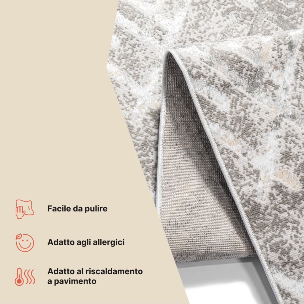 Passatoia Crystal Grigio Scuro a Rombo