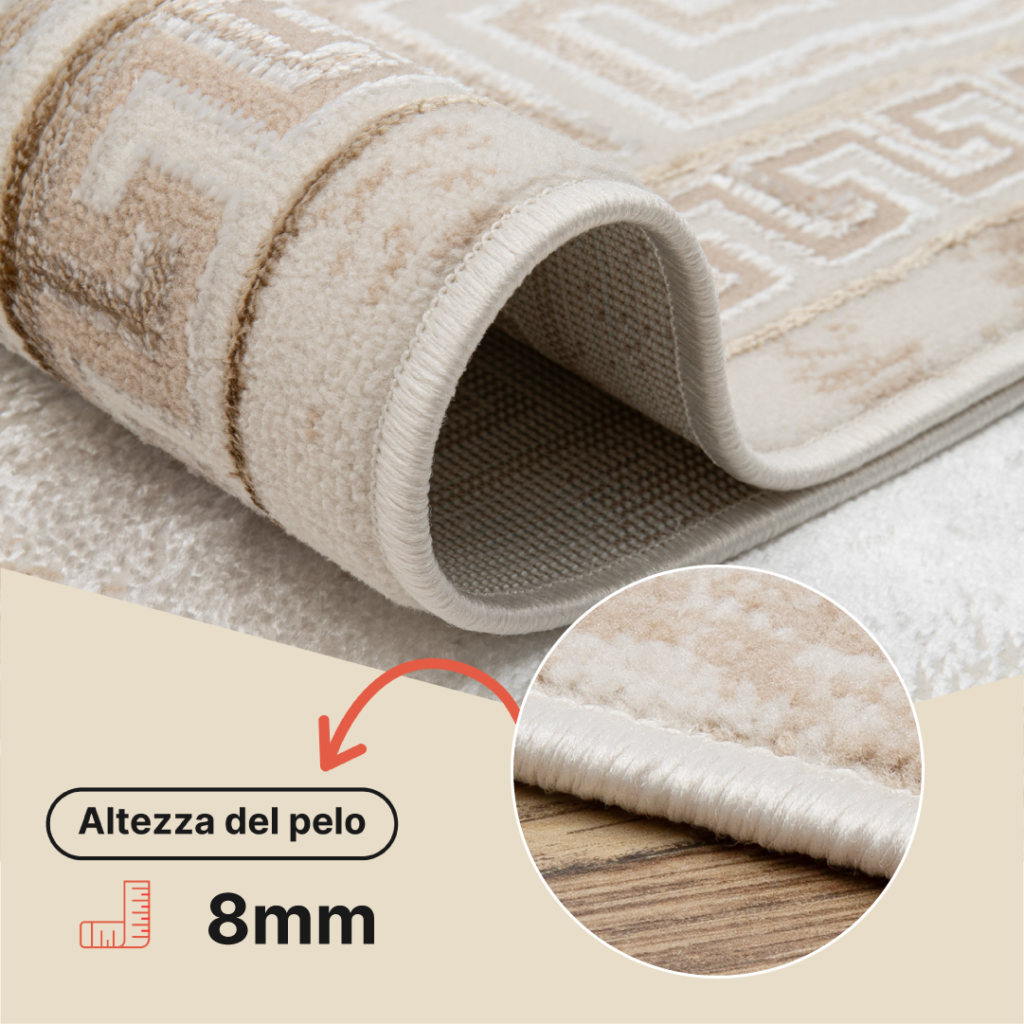Tappeto Ares Beige Cornice Astratto