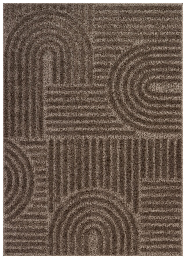 Tappeto Linea 3D Taupe Patchwork