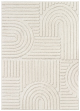 Tappeto Linea 3D Crema Patchwork