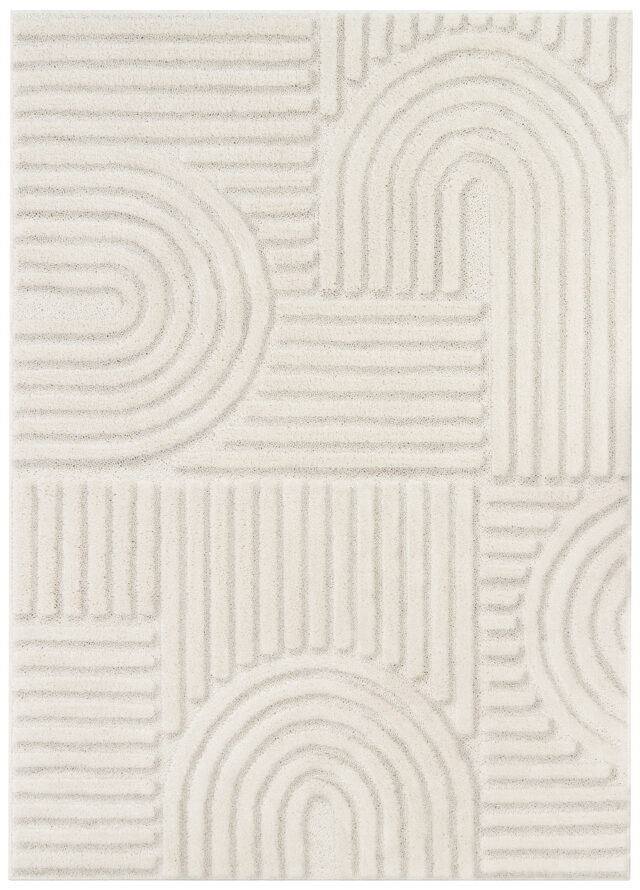 Tappeto Linea 3D Crema Patchwork