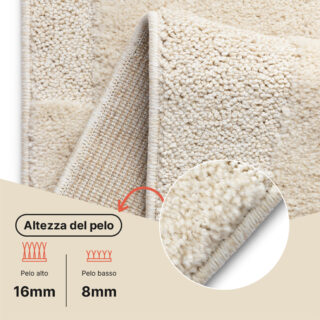 Tappeto Relievo 3D Crema Astratto