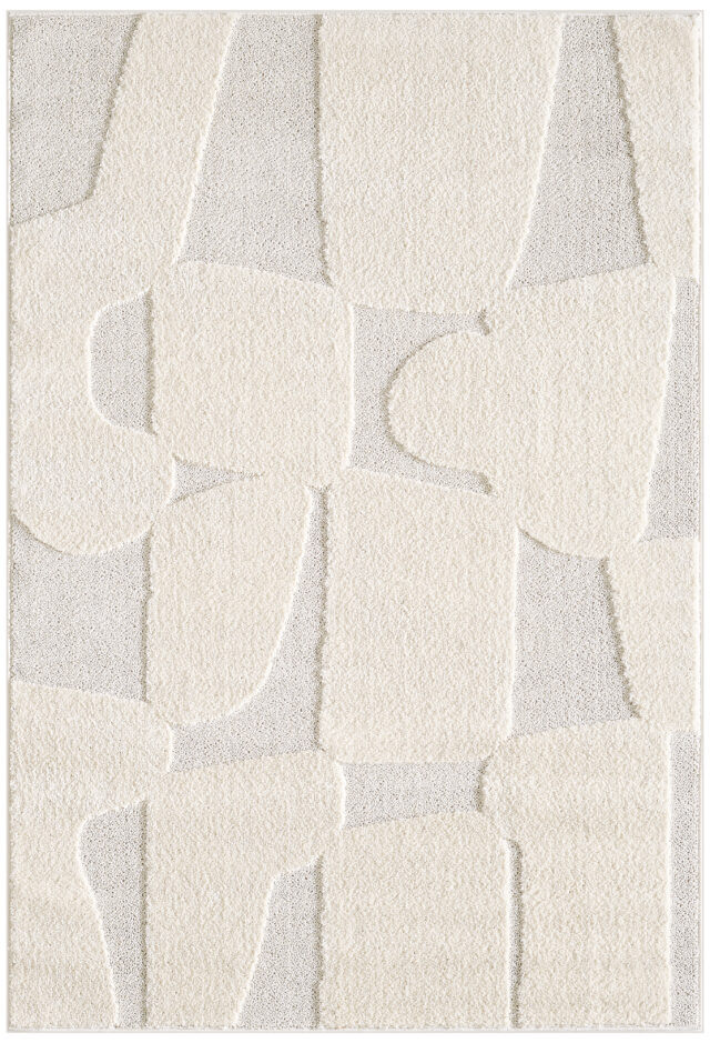 Tappeto Relievo 3D Crema Astratto