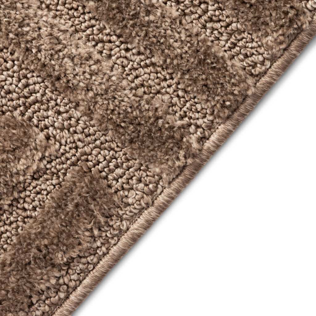 Tappeto Relievo 3D Taupe a Righe