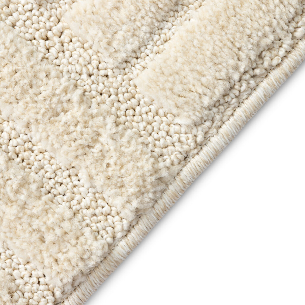 Tappeto Relievo 3D Crema a Righe