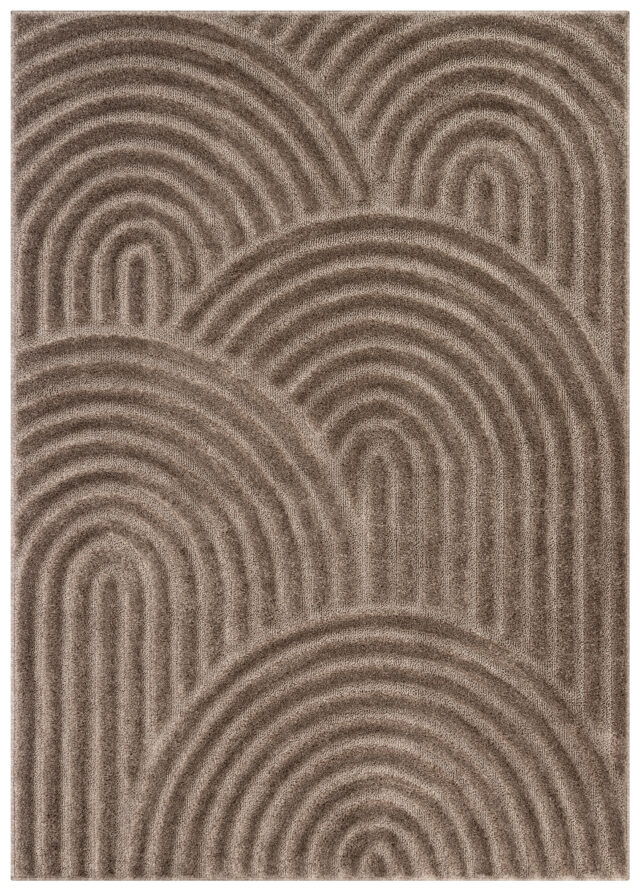 Tappeto Linea 3D Taupe Onde