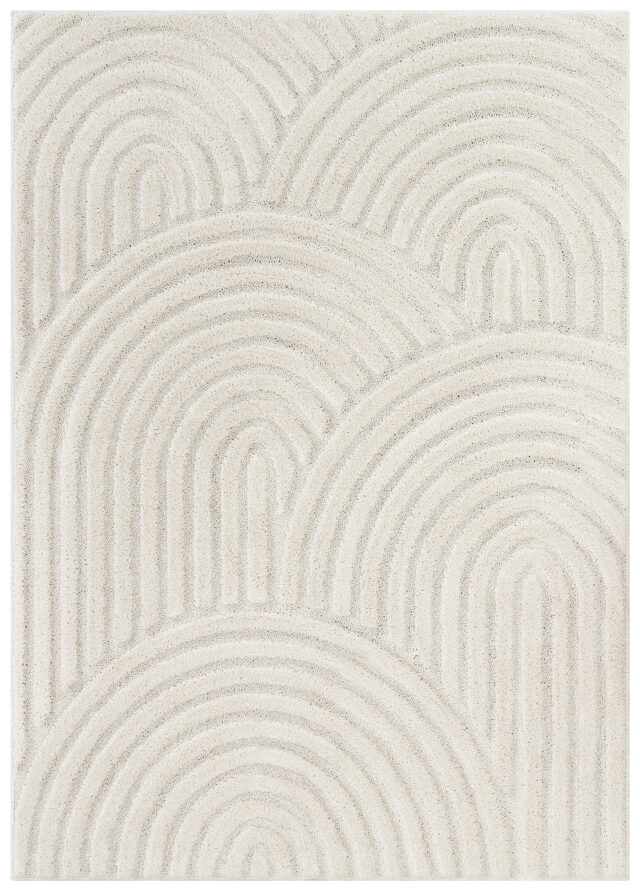 Tappeto Linea 3D Crema Onde