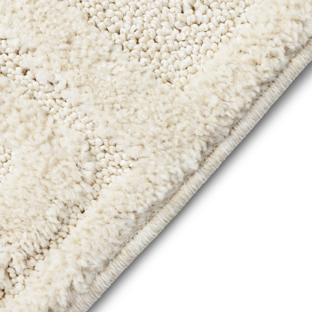 Tappeto Relievo 3D Crema Geometrico